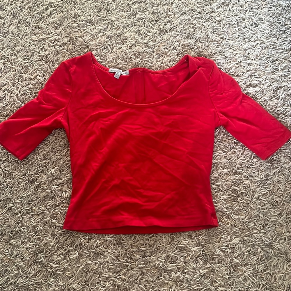 Red Crop top